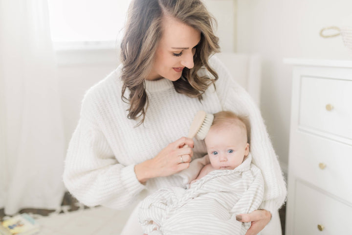 Wooden Baby Hair Brush - shopatlasgrey