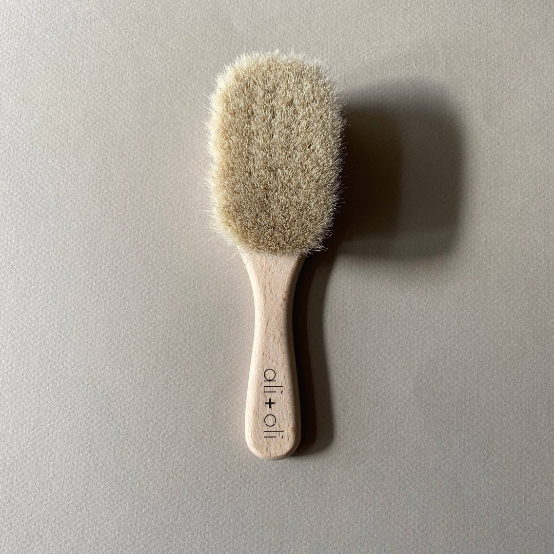 Wooden Baby Hair Brush - shopatlasgrey