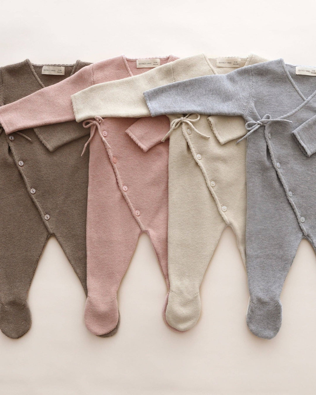 Wrap Knit Footie || Heathered Mocha - shopatlasgrey