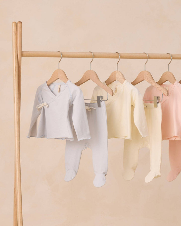 Wrap Top + Footed Pant Set || Fog - shopatlasgrey