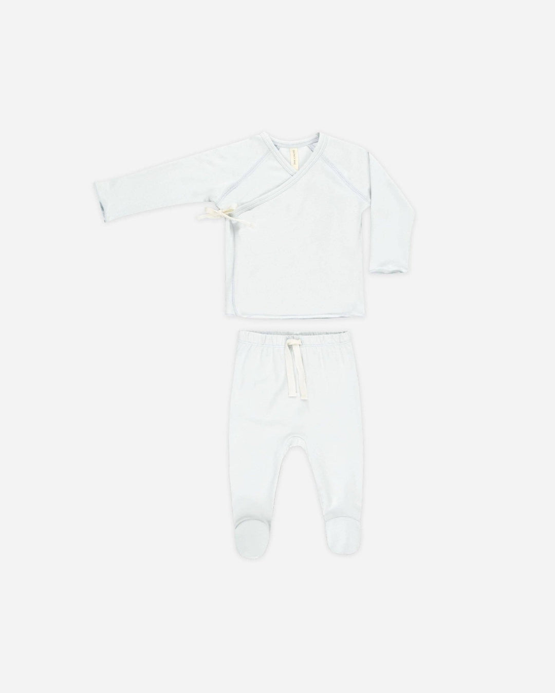 Wrap Top + Footed Pant Set || Fog - shopatlasgrey