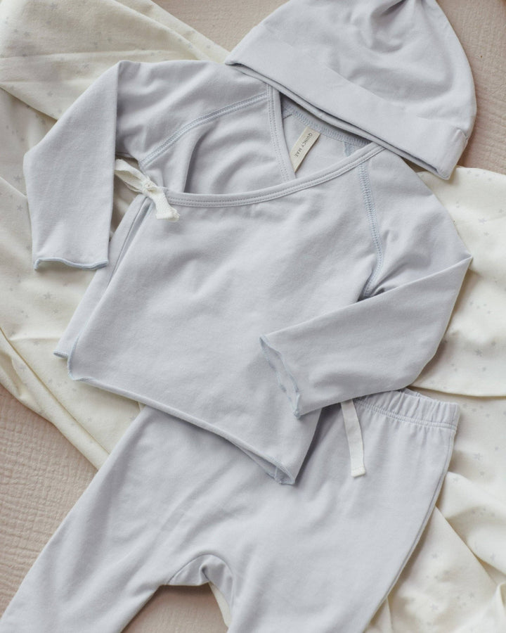Wrap Top + Footed Pant Set || Fog - shopatlasgrey