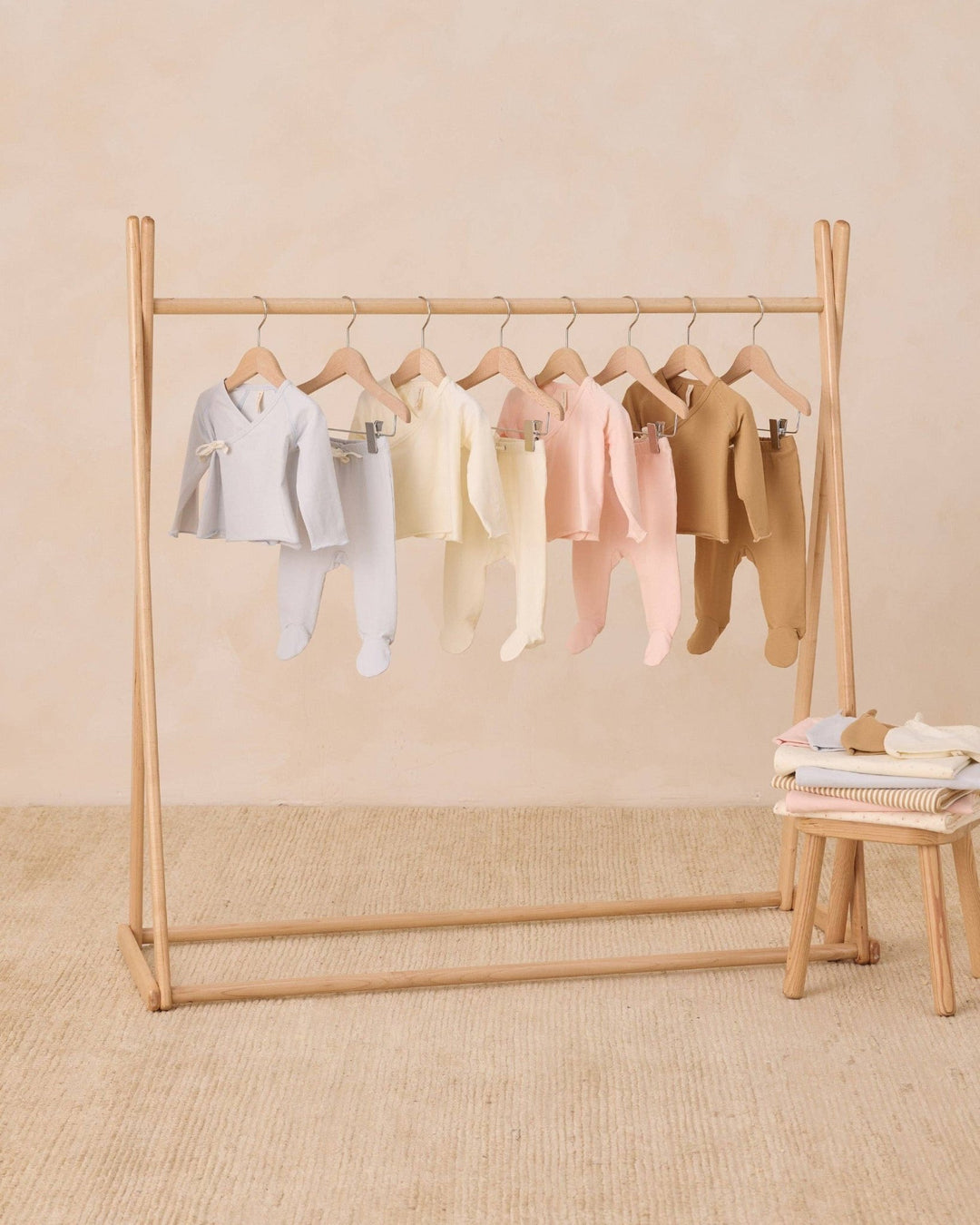 Wrap Top + Footed Pant Set || Fog - shopatlasgrey