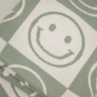 Smiley Knit Blanket