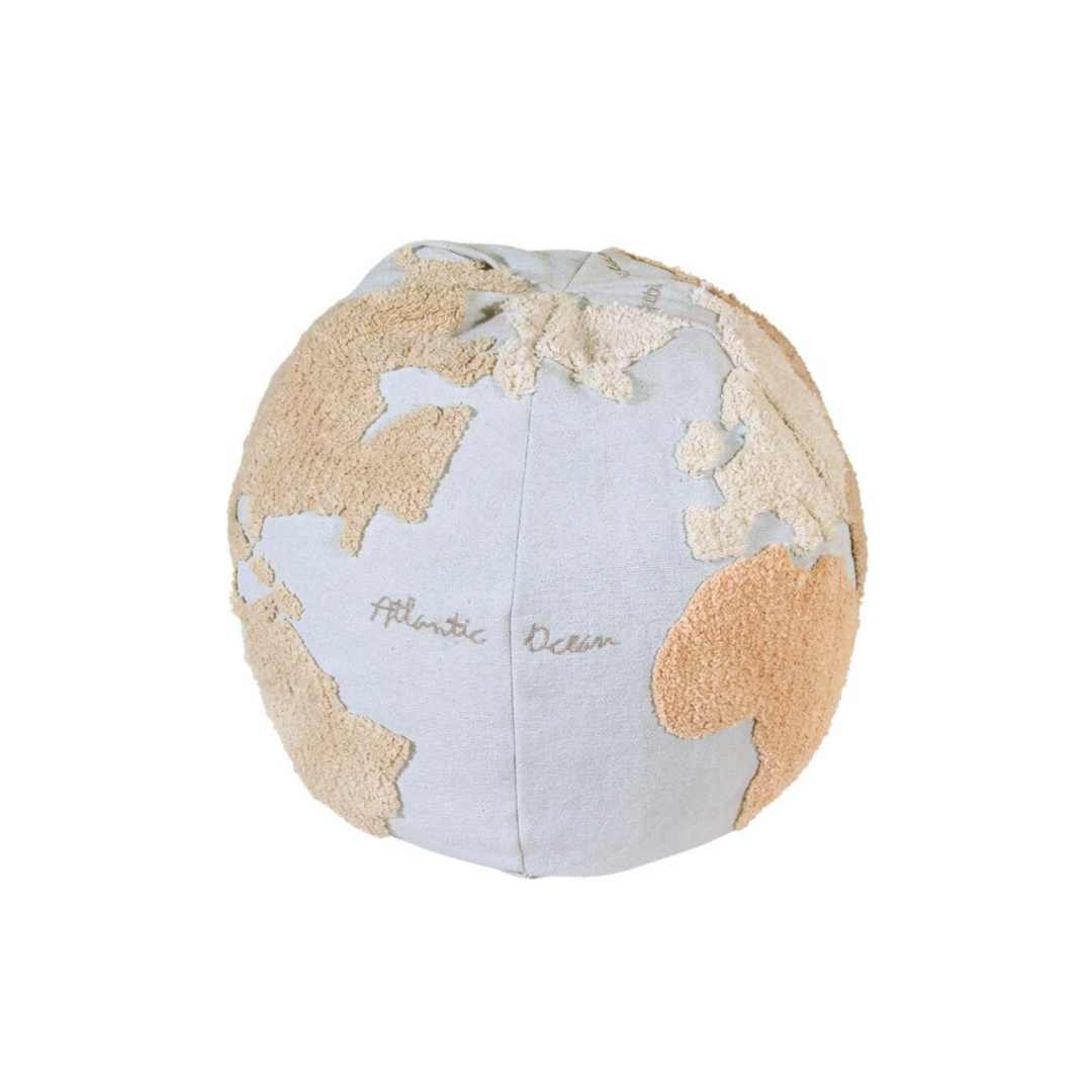 World Map Pouf