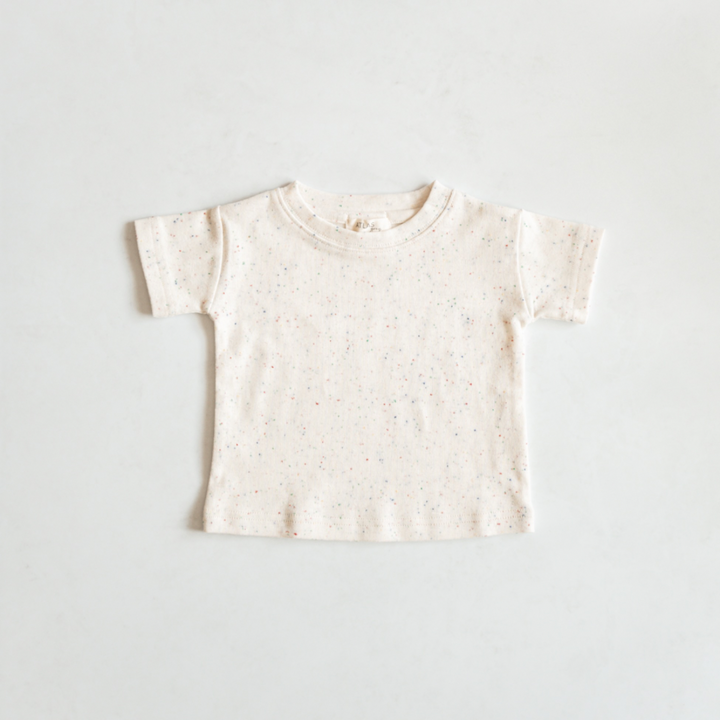 Oversized Oatmeal Sprinkle Cotton T-Shirt