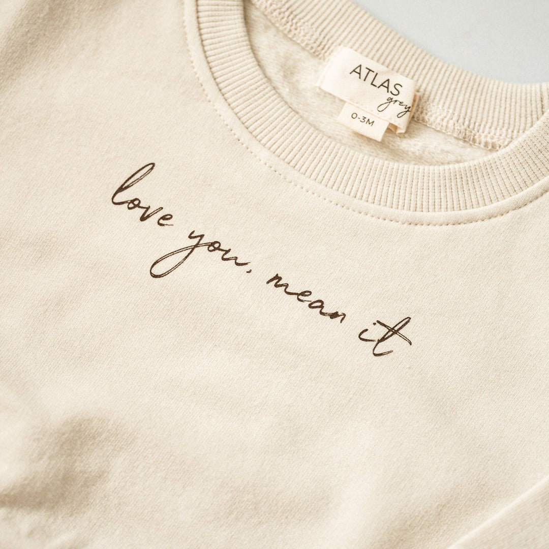 Love You, Mean It Crewneck - shopatlasgrey