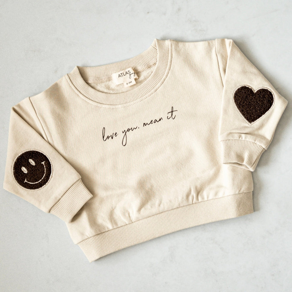 Love You, Mean It Crewneck - shopatlasgrey